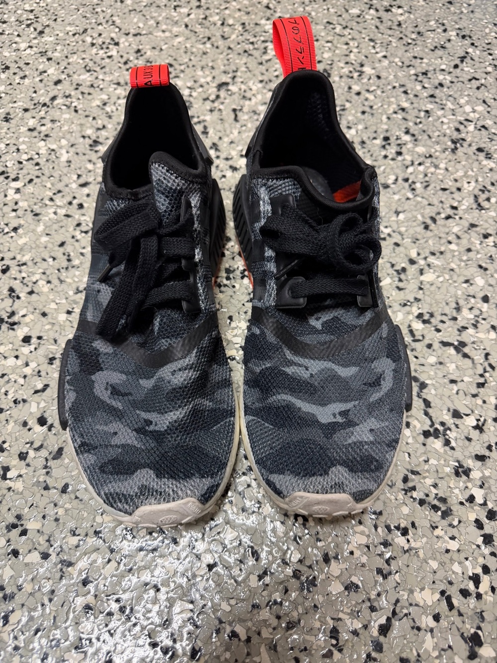Adidas Black Camo NMD Athletic Shoe Women’s Or Mens